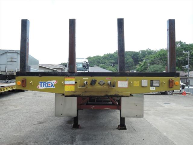 大型トレーラー - シングル引き3軸フラットのセミトレーラー♪