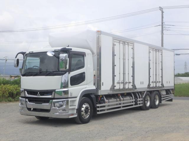 三菱 FUSO トラック 冷蔵コンテナ付き 三菱ふそうスーパーグレート 大型冷蔵冷凍車 - サブエンジン付