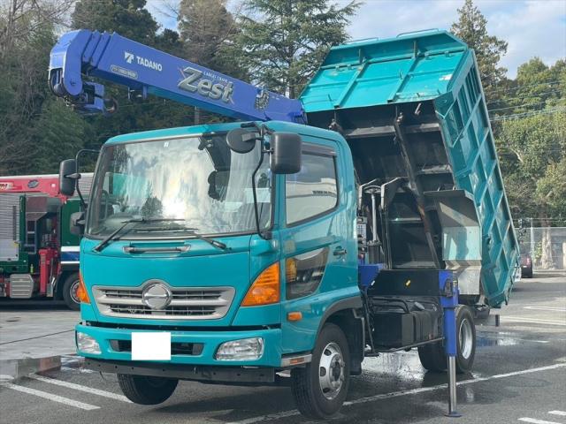 日野レンジャー 中型深ダンプ - 【車検令和6年3月迄！】クレーン付 