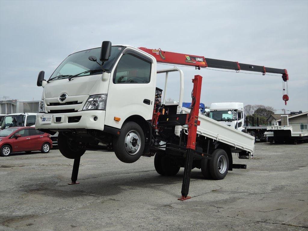 日野デュトロ 小型クレーン付セルフ - 登録済未使用車☆ワイドロング 